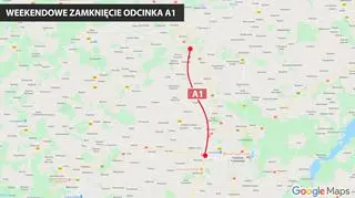 Weekendowe zamknięcie odcinka A1