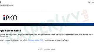 Wiadomości docierające do potencjalnych ofiar ataku posiadają temat "Ograniczone konto"