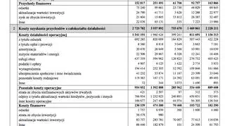 Wyniki sektora (wybrane dane)