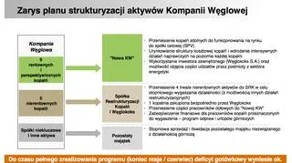 Zarys planu naprawczego KW SA.