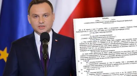 Co jest w emerytalnym projekcie prezydenta. Najważniejsze punkty