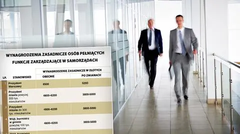Obniżka pensji burmistrzów, wójtów i prezydentów miast