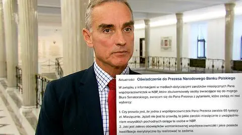 Jan Maria Jackowski pyta o zarobki w NBP