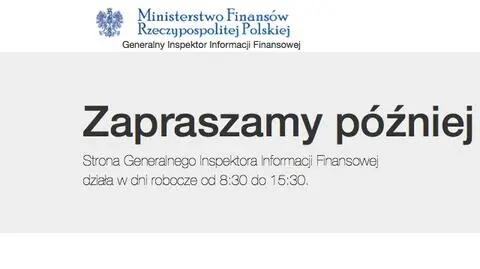Rządowa strona internetowa czynna od 8.30 do 15.30