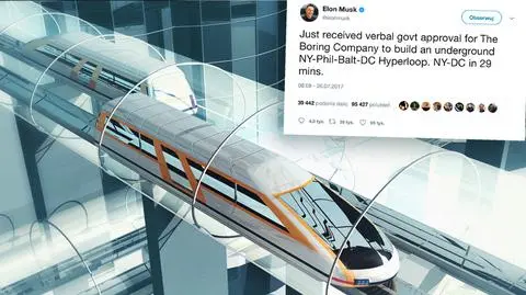 Elon Musk o zgodzie na budowę Hyperloop