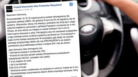 Strajk kierowców Ubera przez niskie stawki wynagrodzeń