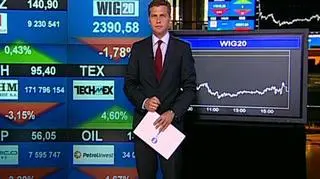 Wtorek na warszawskiej giełdzie zakończył się na minusach. Indeks WIG20 poszedł w dół o prawie 1,80 procent a indeks szerokiego rynku WIG na niemal 1.5 procentowym minusie. O szczegółach dzisiejszej sesji Błażej Karwowski.