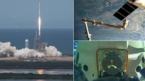 Kosmiczny statek transportowy Dragon dotarł do ISS