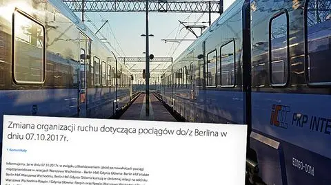 Nie kursują pociągi z Warszawy i Gdyni do Berlina