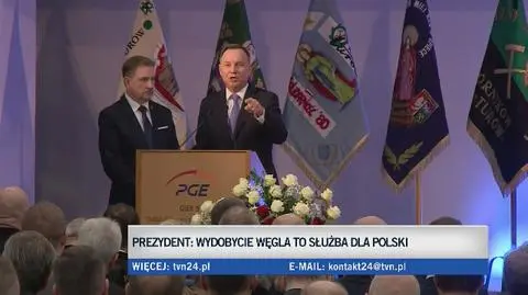 Duda o węglu: Nie dajmy sobie wmówić, że musimy zlikwidować całkowicie nasz przemysł jutro