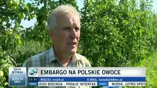 "Embargo będzie potężnym ciosem dla naszych sadowników"