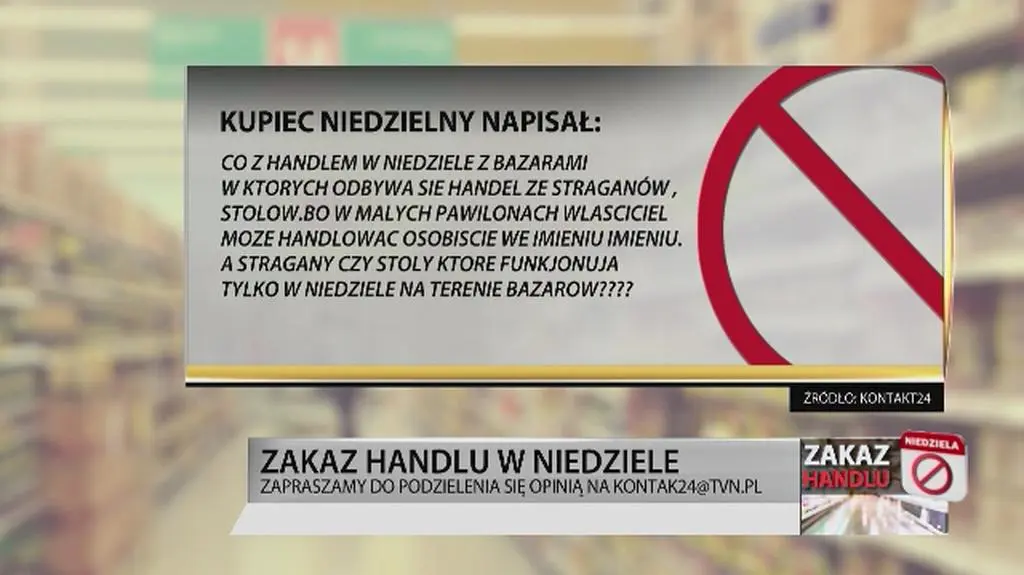 Handel w niedziele do wygaszenia