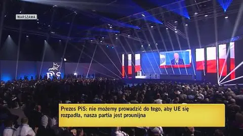 Jarosław Kaczyński przemawia na kongresie PiS