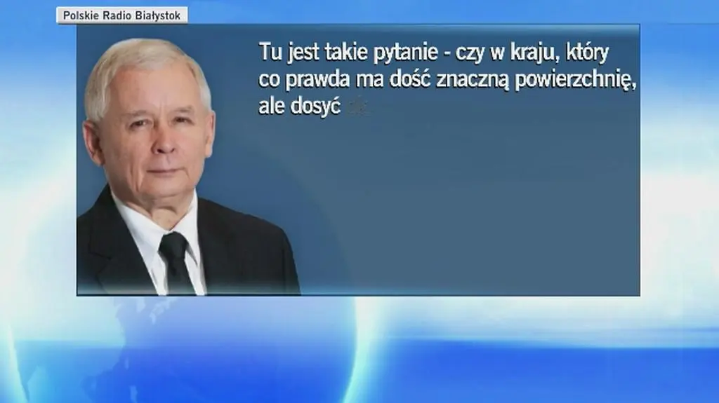 Kaczyński chce dużego lotniska zapewniającego "połączenia z całym światem"
