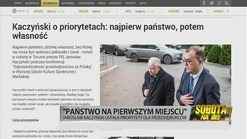 Kaczyński o priorytetach: najpierw państwo, potem własność