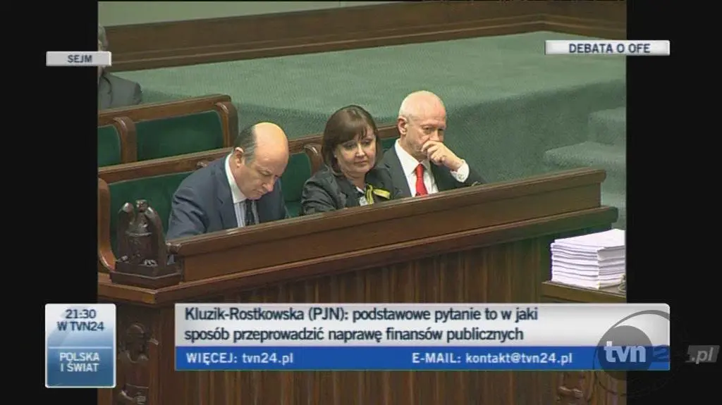 Kluzik atakuje rzadowy projekt (TVN24)