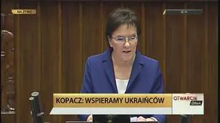Kopacz: nie godzimy się łaskę i niełaskę dostawców gazu