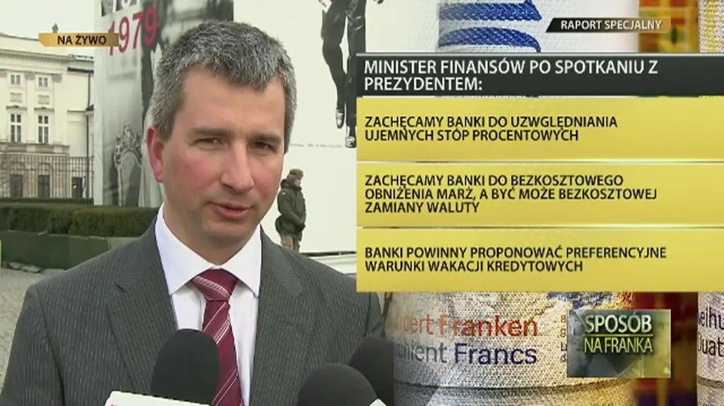 Minister finansów Mateusz Szczurek po spotkaniu z Prezydentem Komorowskim