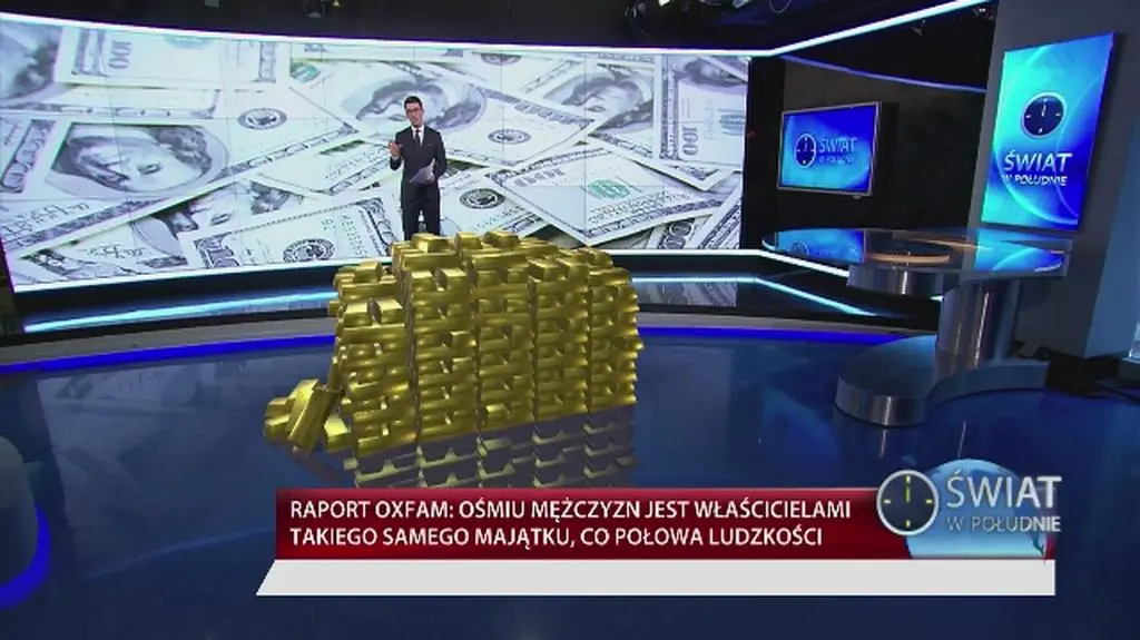 Osiem najbogatszych osób świata ma razem tyle pieniędzy co połowa ludzkości