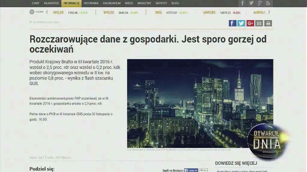 PKB wzrósł w III kwartale o 2,5 proc