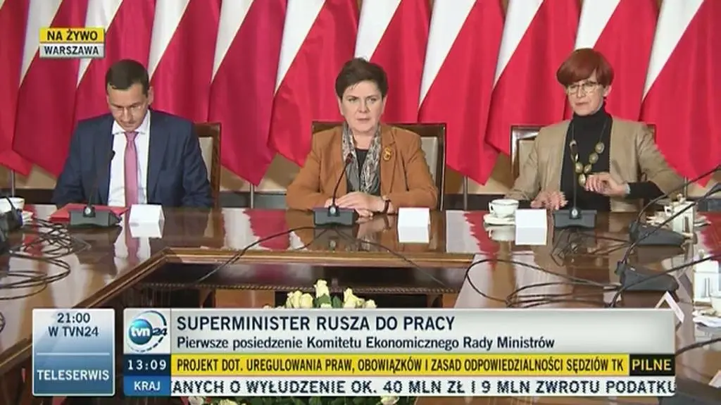 Premier Szydło na posiedzeniu Komitetu Ekonomicznego Rady Ministrów