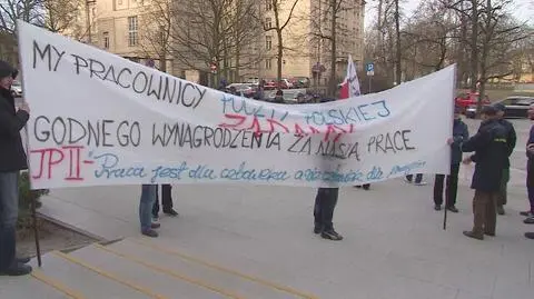 Protest listonoszy w Poznaniu
