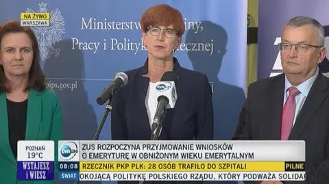 Rafalska o niższym wieku emerytalnym