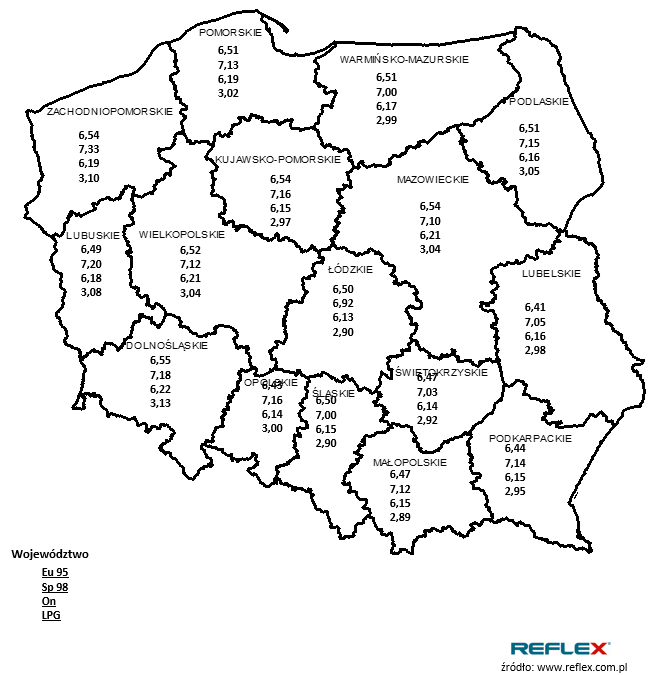 Średnie ceny detaliczne paliw na dzień 11.05.2023