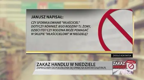 Stanilewicz o wątpliwościach związanych z zakazem handlu w niedziele