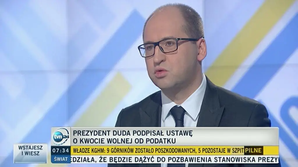 Wicemarszałek Adam Bielan o kwocie wolnej od podatku