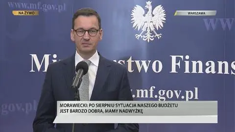 Wicepremier Mateusz Morawiecki o nadwyżce w budżecie