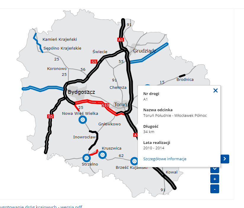 A1 Toruń Południe - Włocławek Północ