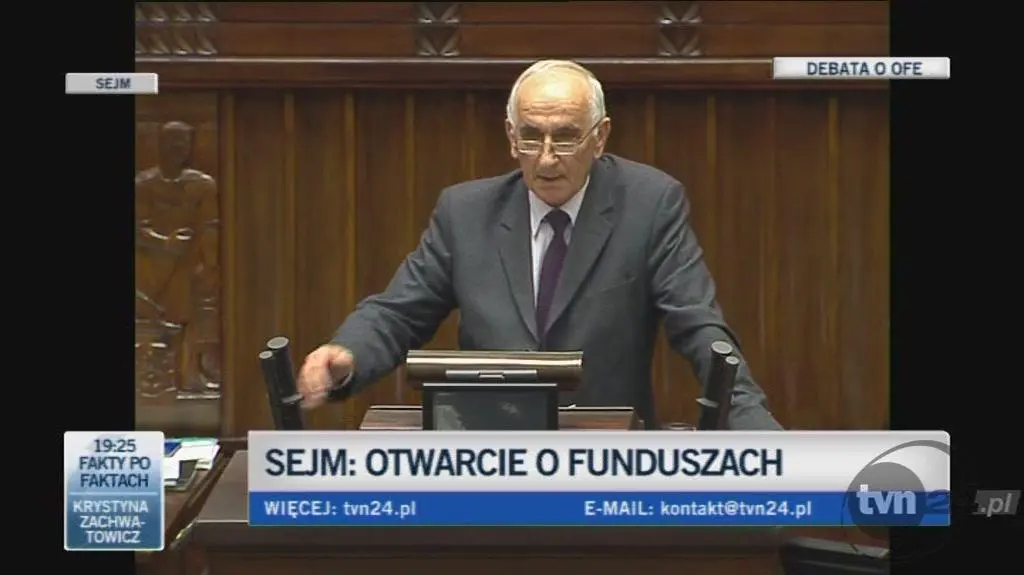 Żelichowski o systemie emrytalnym (TVN24)
