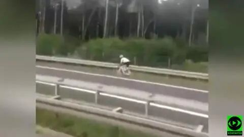 Rowerzysta na trasie S1