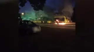 Pożar autobusu w Gliwicach