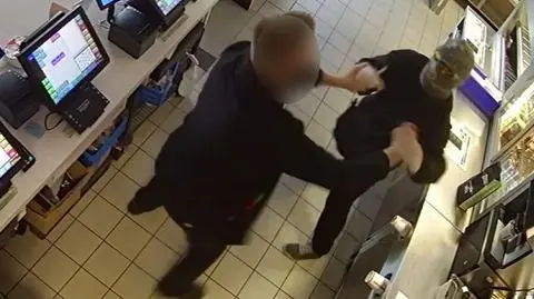 "Przyłożył nóż do szyi pracownika restauracji i zażądał gotówki". Poszukiwany