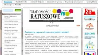 Komunikat o zamknięciu szkół w Cieszynie