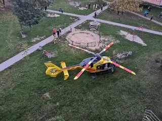 Po chłopca przyleciał śmigłowiec medyczny, niestety siedmiolatek zmarł