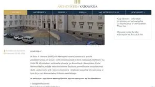 Komunikat Kurii Metropolitalnej w Katowicach