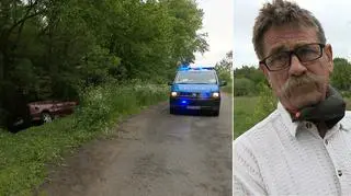 Pan Jerzy wpadł do rowu autem i znalazł martwego motorowerzystę