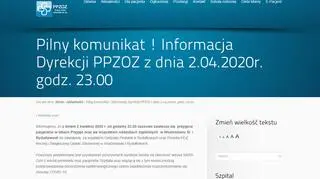 Komunikat szpitala w Wodzisławiu Śląskim 