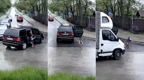 Czteroletni chłopiec wypadł z taksówki. Nikt nie zgłosił wypadku, ale policja dotarła do nagrania