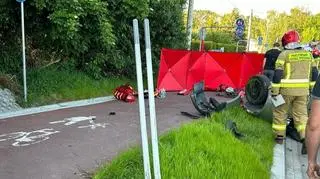 Cyklistka trafiła do szpitala
