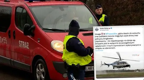 Funkcjonariusze szukają w Przewodowie odłamków rakiet