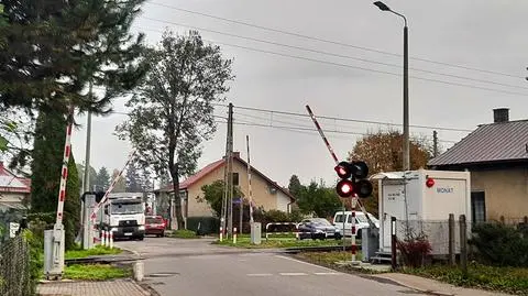 Przejazd kolejowo-drogowy przy ulicy Grunwaldzkiej w Nowym Sączu