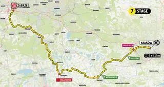 Mapa ostatniego etapu Tour de Pologne