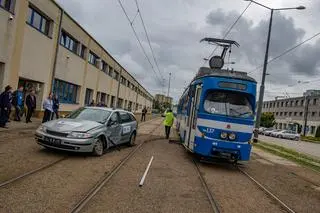 Próba zderzeniowa w krakowskiej zajezdni