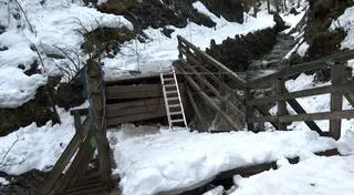 Zawalił się mostek nad potokiem w Tatrach