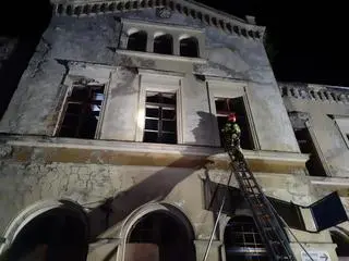 Pożar zabytkowego dworca