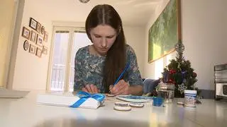 Katarzyna Mecmajer przy pracy